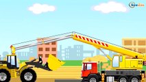 The Red Bulldozer Cartoons for children about Construction Trucks - bulldozer videos for kids