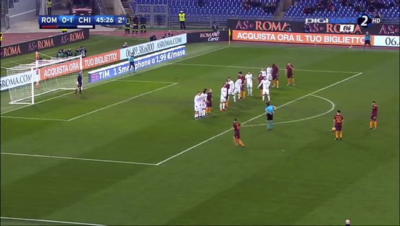 Stephan El Shaarawy  -  Goal  - AS Roma 1-1 Chievo - 22.12.2016