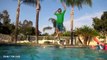 Michael Jumps off the Diving Board & Swims Under Water!!