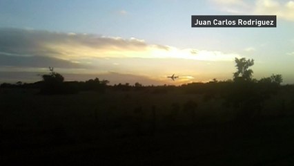 Plane crash that killed five is captured on film