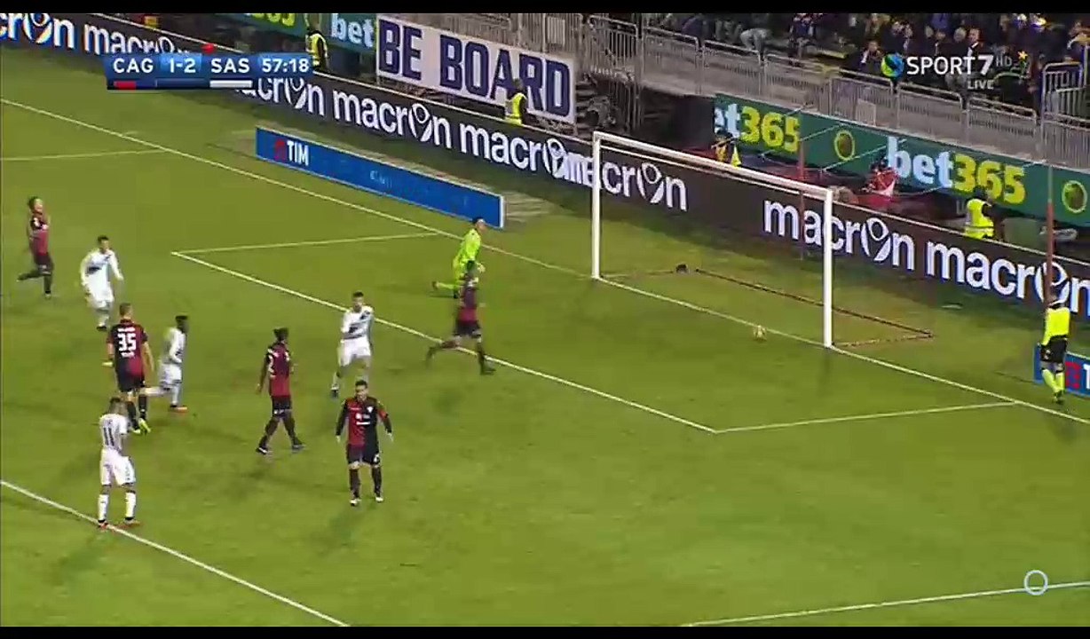 Francesco Acerbi Goal HD - Cagliari 1-3 Sassuolo - 22.12.2016