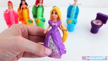 Play Doh Sparkle Disney Princess Rainbow Mermaid Dresses Toilet Potty RainbowLearning