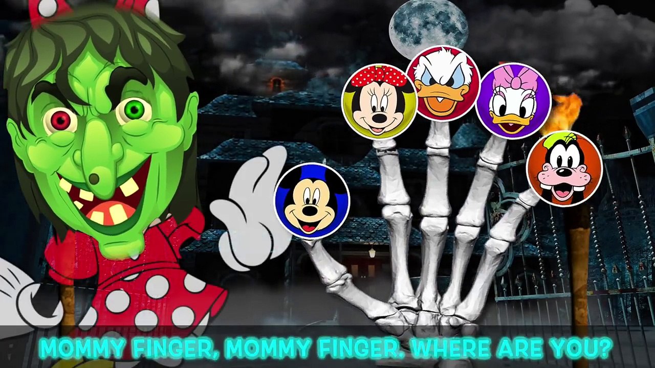Skeleton Mickey Mouse Halloween Masks Finger Family Song!
