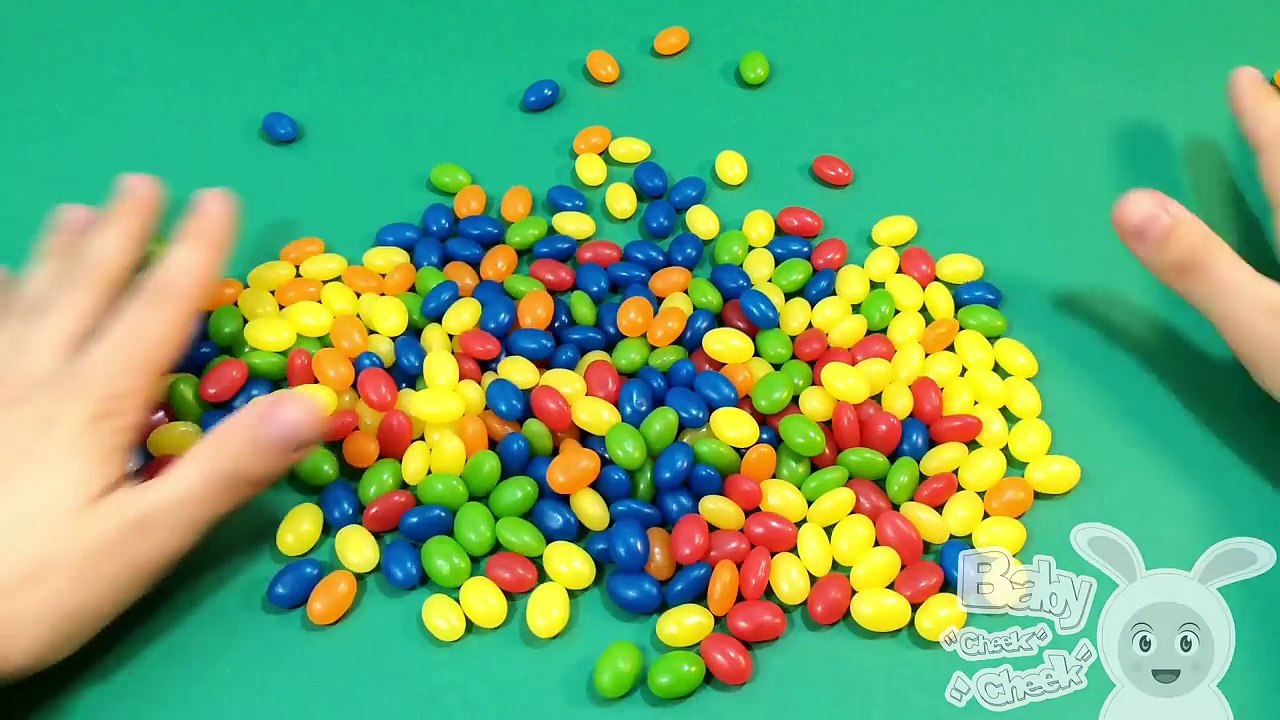 Learn Colours with Eggs Candy Rainbow and Surprise Balls! Lesson 2