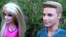 Barbie and Ken go to the Petting Zoo, Guineas - Cute Animals, Walt Disney, Mattel Toy Movie Fun !