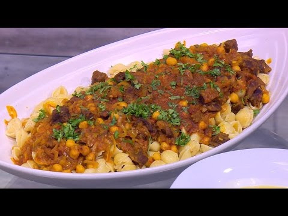 مكرونة باللحمة و صوص الطماطم | غادة جميل