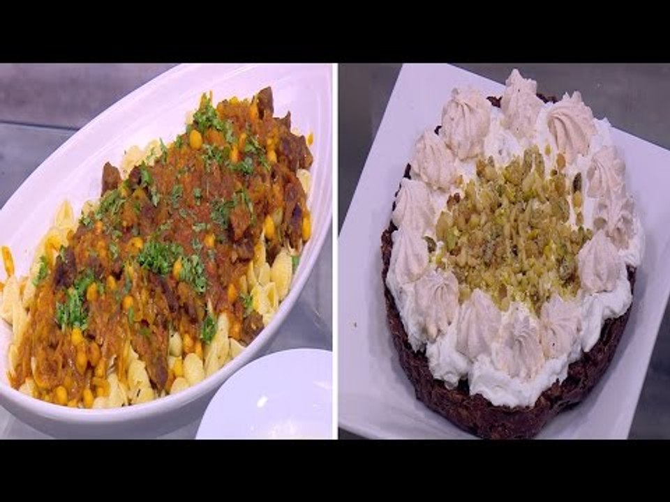 مكرونة باللحمة و صوص الطماطم - شوربة البطاطا - تشيز كيك بالمارينج | اتفضلوا عندنا حلقة كاملة
