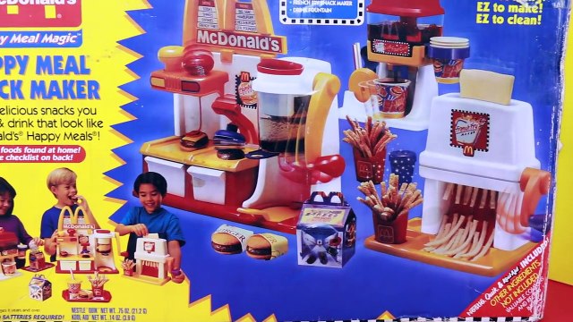 MEGA McDonalds Happy Meal Magic Snack Maker Set Hamburger French Fries & Drink Makers DisneyCarToys