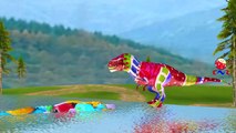 Rainbow Colors Dinosaurs Cartoons For Children | Dinosaurs Movie Fighting | Dinosaurs Epic Battle