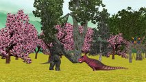 Dinosaurs vs Godzilla Cartoons Singing Finger Family Nursery Rhymes for Children | Epic Rap Battles