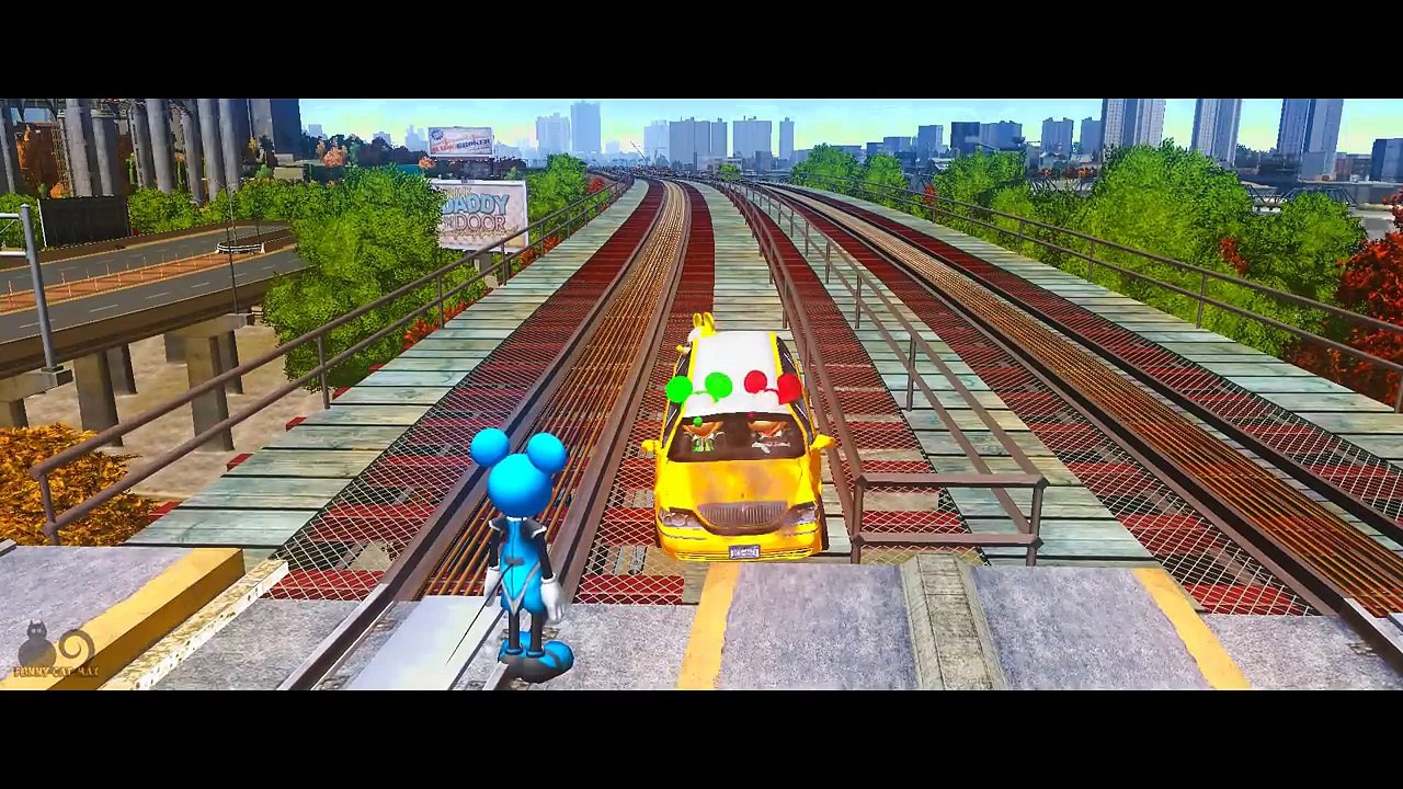 Mickey Mouse Colors & Limousine Cars Colors Fun Cartoon For Kids Nursery Rhymes