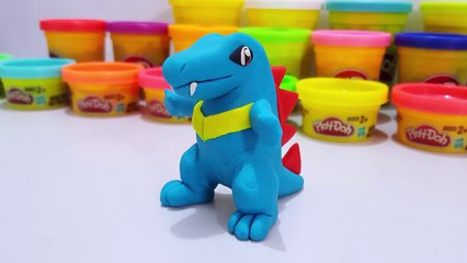 How To Make Pokemon With Play Doh: Pokemon Totodile - Play Doh With Me!