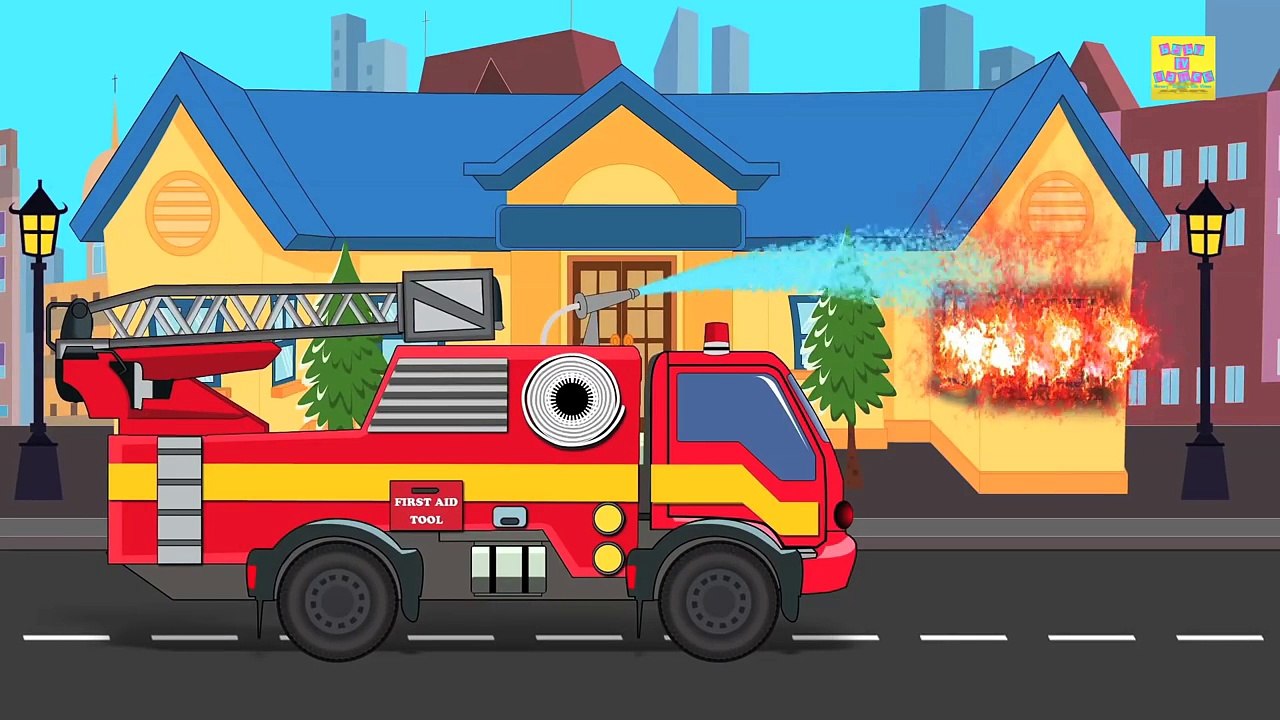 Fire Truck | Formation Cartoon And Uses For CHildren