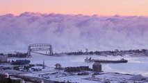 Dramatic Video Shows a Wall of Sea Smoke Rolling Through Duluth Harbor