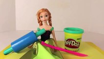 Frozen Play Doh Anna Swimsuit Barbie Play Dough Dress Up Makeover Swimwear Bikini DisneyCarToys