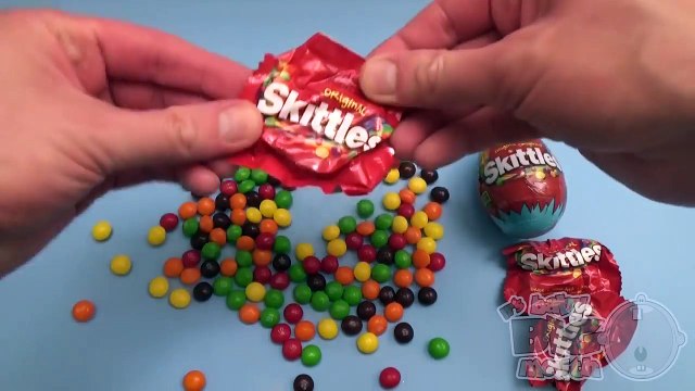 Learn Colours Toys Surprise Eggs and a Skittles Rainbow! Learn Colors For Kids