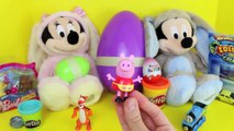 Mickey Mouse Kinder Surprise Eggs GIANT Easter Eggs Barbie, Olaf, Peppa Pig DisneyCarToys
