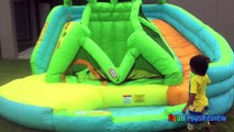 GIANT INFLATABLE SLIDE for kids Little Tikes 2 in 1 Wet 'n Dry Bounce Children play center 02