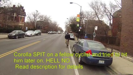 DRIVER SPITS ON CYCLIST & RAGES!