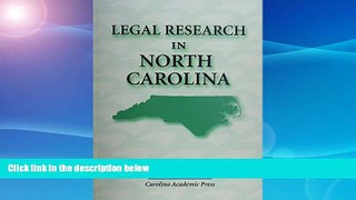 Buy  Legal Research In North Carolina Miriam J. Baer  Book