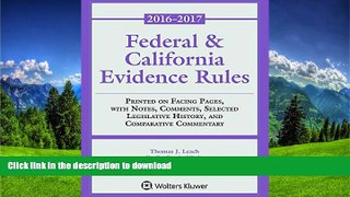 PDF [DOWNLOAD] Federal   California Evidence Rules: 2016-2017 Supplement (Supplements) BOOK ONLINE