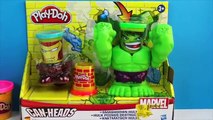 Hulk Smashdown playset play doh Can Heads Iron Man Playdough Toys Superhero new
