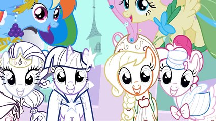 My Little Pony Coloring Book Mane 6 in Gala Dress - Apps for Kids MLP Coloring Pages