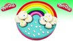 play doh cake cloud - creations rainbow cake colorful with peppa pig toys funny