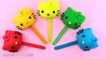 Play Doh Hello Kitty Lollipops Finger Family Song Nursery Rhymes Learn Colors