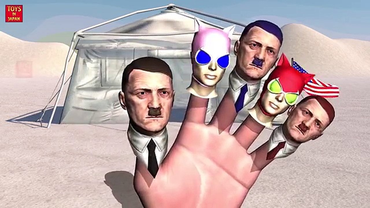 DOG VS HITLER SUPERHERO BATTLE Finger Family | 1 HOUR | Nursery Rhymes In 3D Animation