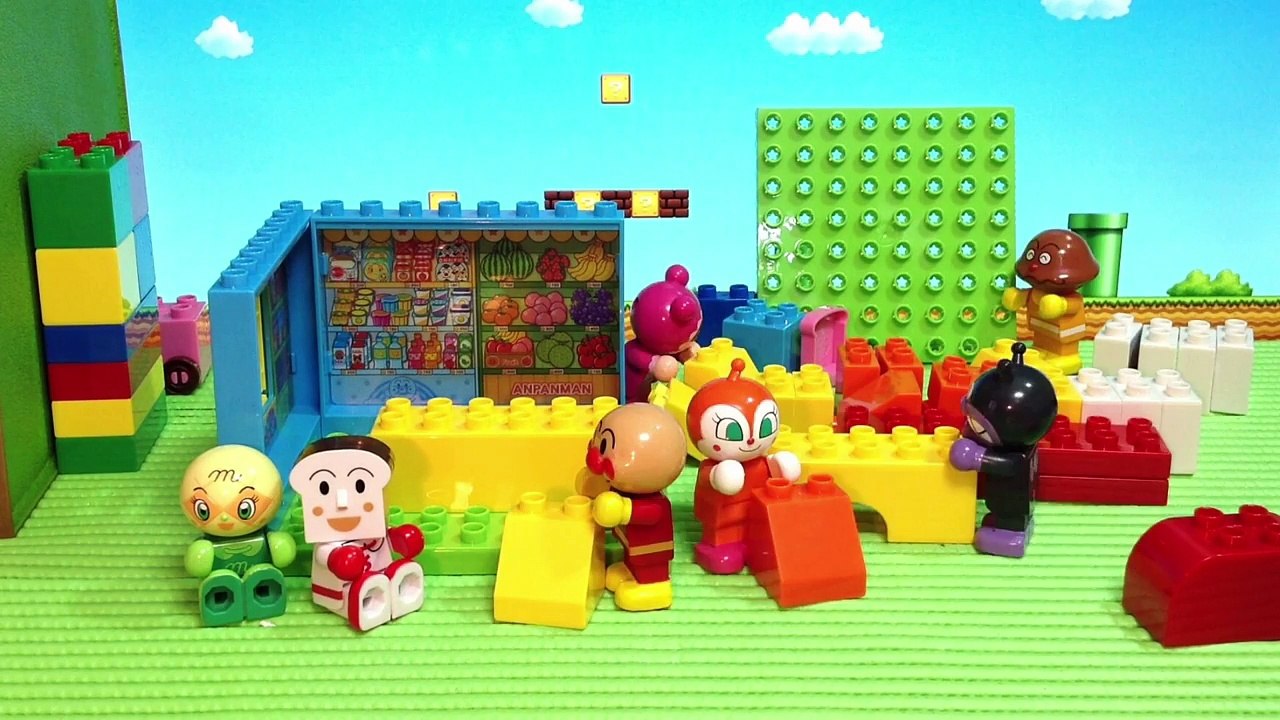 Anpanman Animation Stop Motion: Lego Store Building