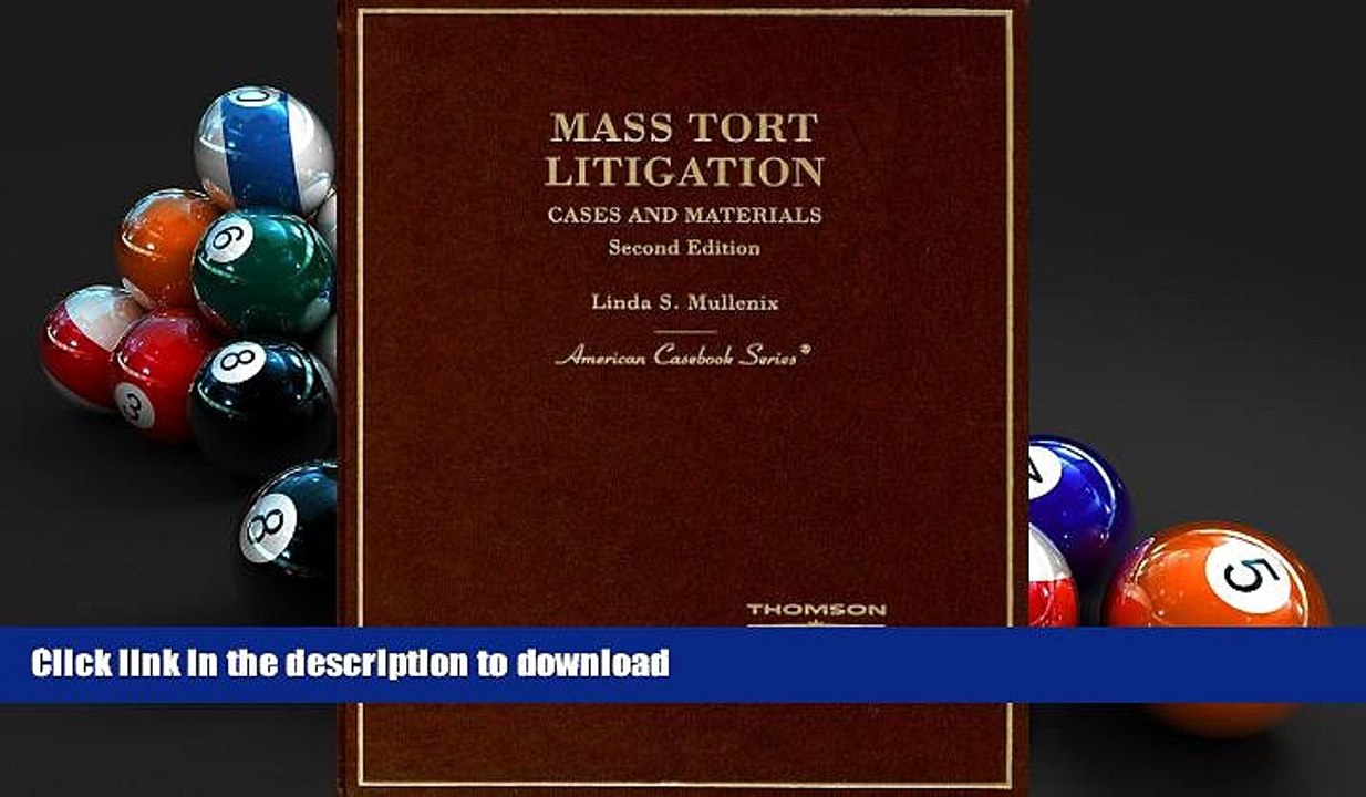 BEST PDF  Mass Tort Litigation: Cases and Materials (American Casebook Series) [DOWNLOAD] ONLINE