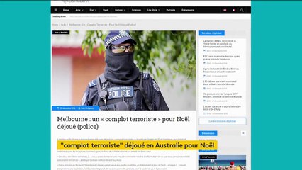 Australie : la police annonce avoir déjoué un "complot terroriste" prévu "probablement le jour de Noël"