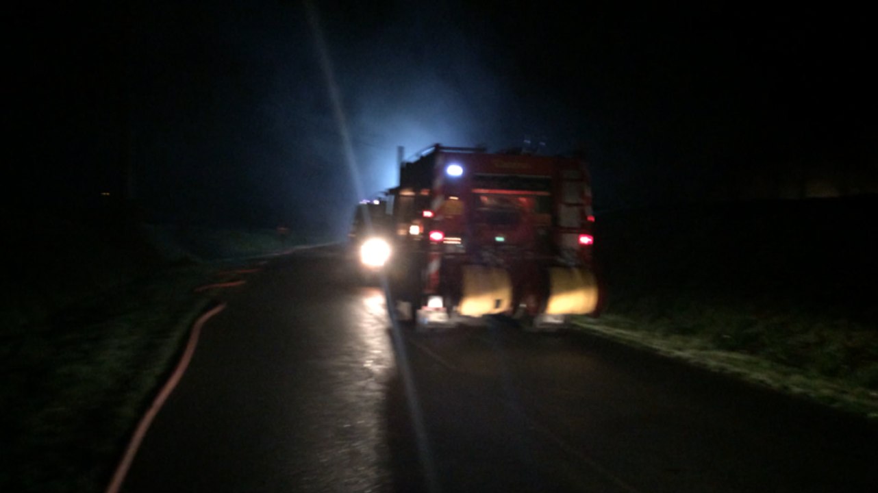 Une maison détruite dans un incendie