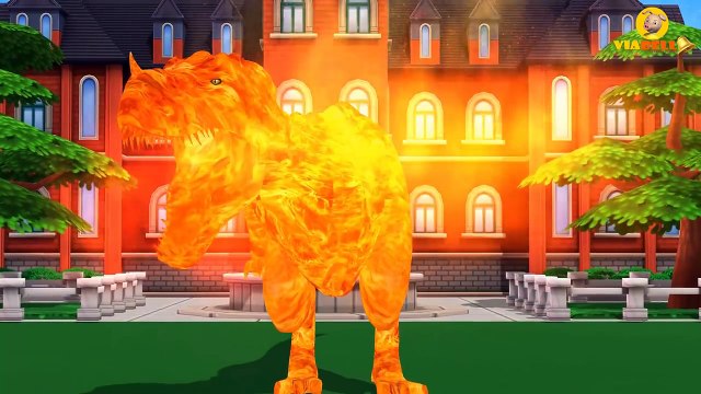 Giant Dinosaur Vs Gorilla Fights Short Movie | T-Rex Colors Songs for kids | Dinosaur Finger Family