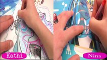 Monster High Make-up Artist bloc de dessins – Kathi et Nina dessinent Lagoona Blue et Cleo de Nile