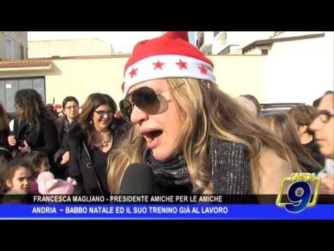 Andria | Babbo Natale ed il suo trenino già al lavoro