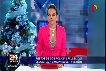 Restos de dos policías fallecidos en Apurímac llegaron a Lima