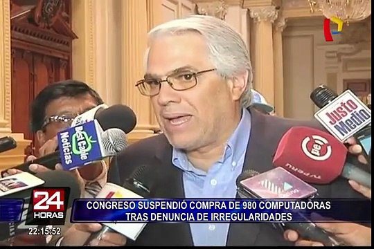 Congreso suspendió compra de 980 computadoras tras denuncia de irregularidades