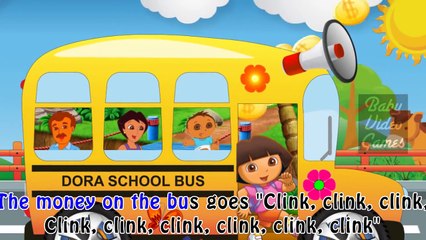 Wheels On The Bus Dora The Explorer Cartoon for Kids | Kids Music Videos