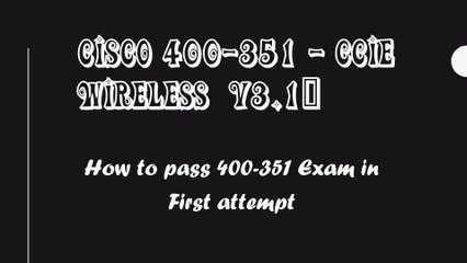 How to pass 400-351 Exam?