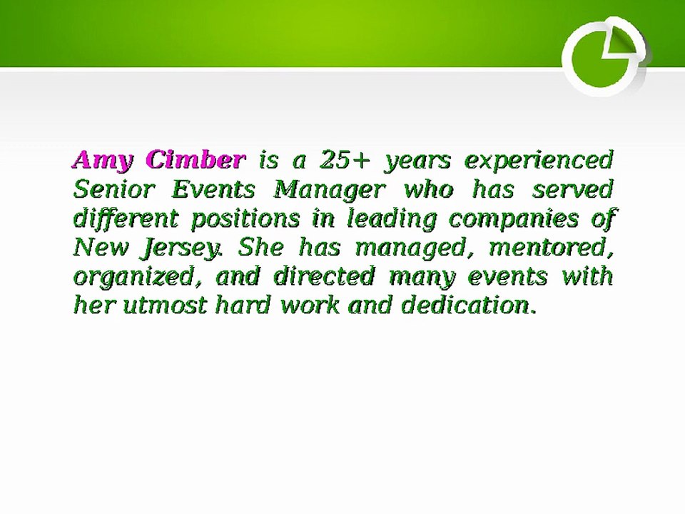 Amy Cimber Is Adept At Handling Different Responsibilities of Event Management