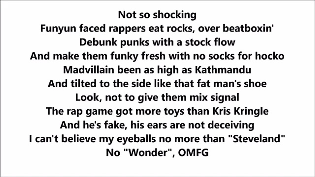 Madlib and MF Doom - Avalanche LYRICS