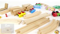 TRAINS FOR CHILDREN VIDEO: Balbi Child craft Starter Train Set Wooden Railway 37 items Review Toys