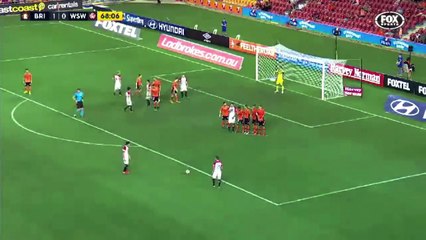 1-1 WS Wanderers Captain Dimas Delgado nails Miracle Free-kick - Brisbane Roar 1-1 WS Wanderers -  23.12.2016 UHD