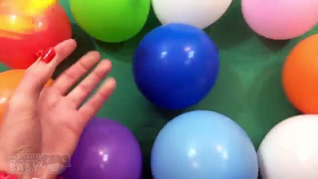 Learn Colors with Balloons Pop! Peppa Pig Angry Birds Spongebob Surprise Toys