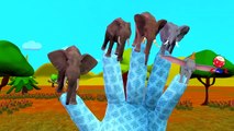 Finger Family Rhymes Elephant Sharks Godzilla Cartoons | Finger Family Nursery Rhymes for Children