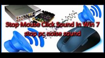 How Stop Mouse Click Sound in Windows