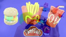 Peppa Pig French fries! - Play doh create hamburger play dough Toys Kids