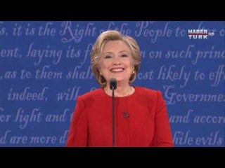 Clinton ve Trump başkanlık seçimi öncesi böyle karşı karşıya geldi